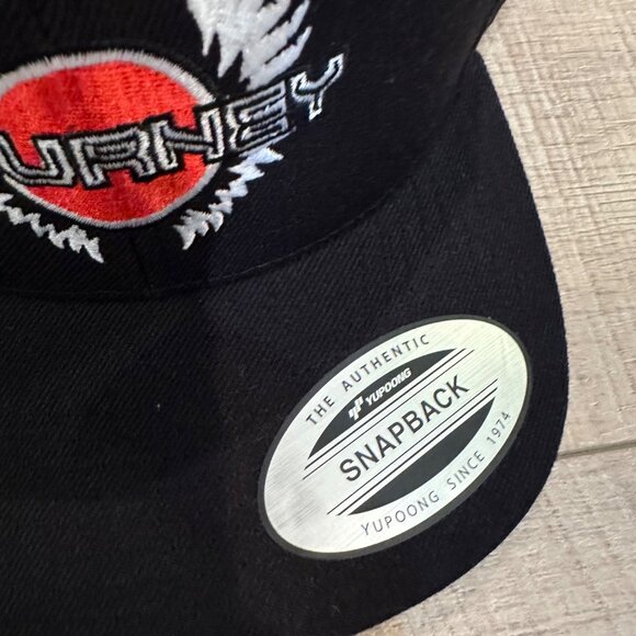 YUPOONG JOURNEY HAT NEW BLACK SNAPBACK - Picture 2 of 7